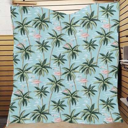 Palm Tree Pattern Print Design PT05 Premium Quilt