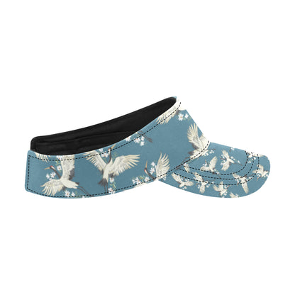 Crane Pattern Print Design 02 Unisex Sun Visor