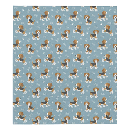 Beagle Pattern Print Design 02 Premium Quilt