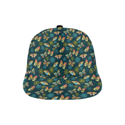 Butterfly Hand Draw Print Pattern Snapback Cap