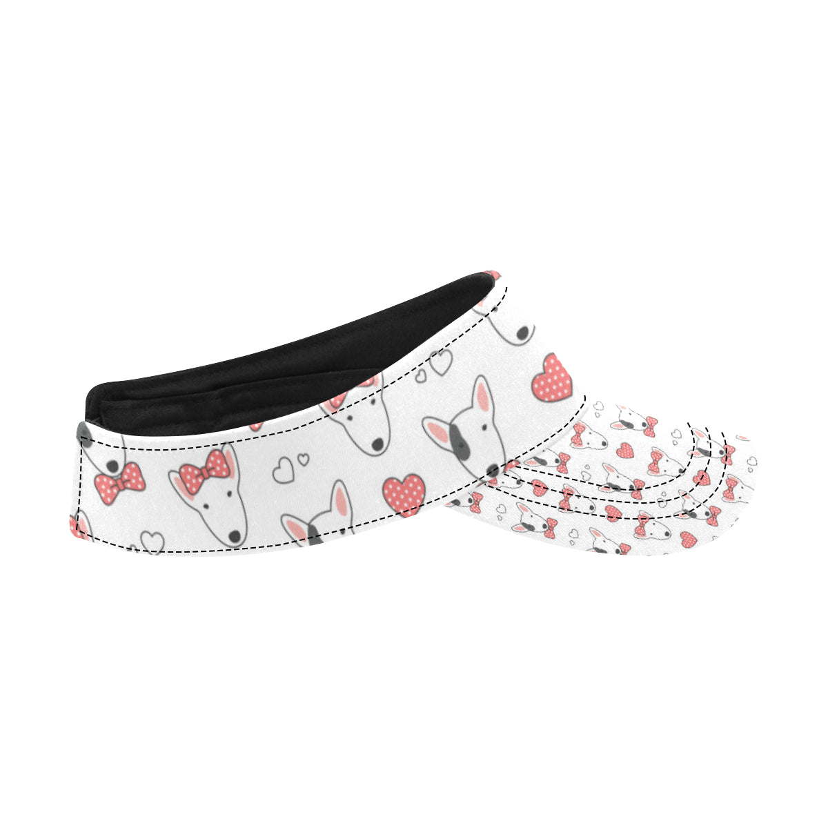 Bull Terriers Pattern Print Design 08 Unisex Sun Visor