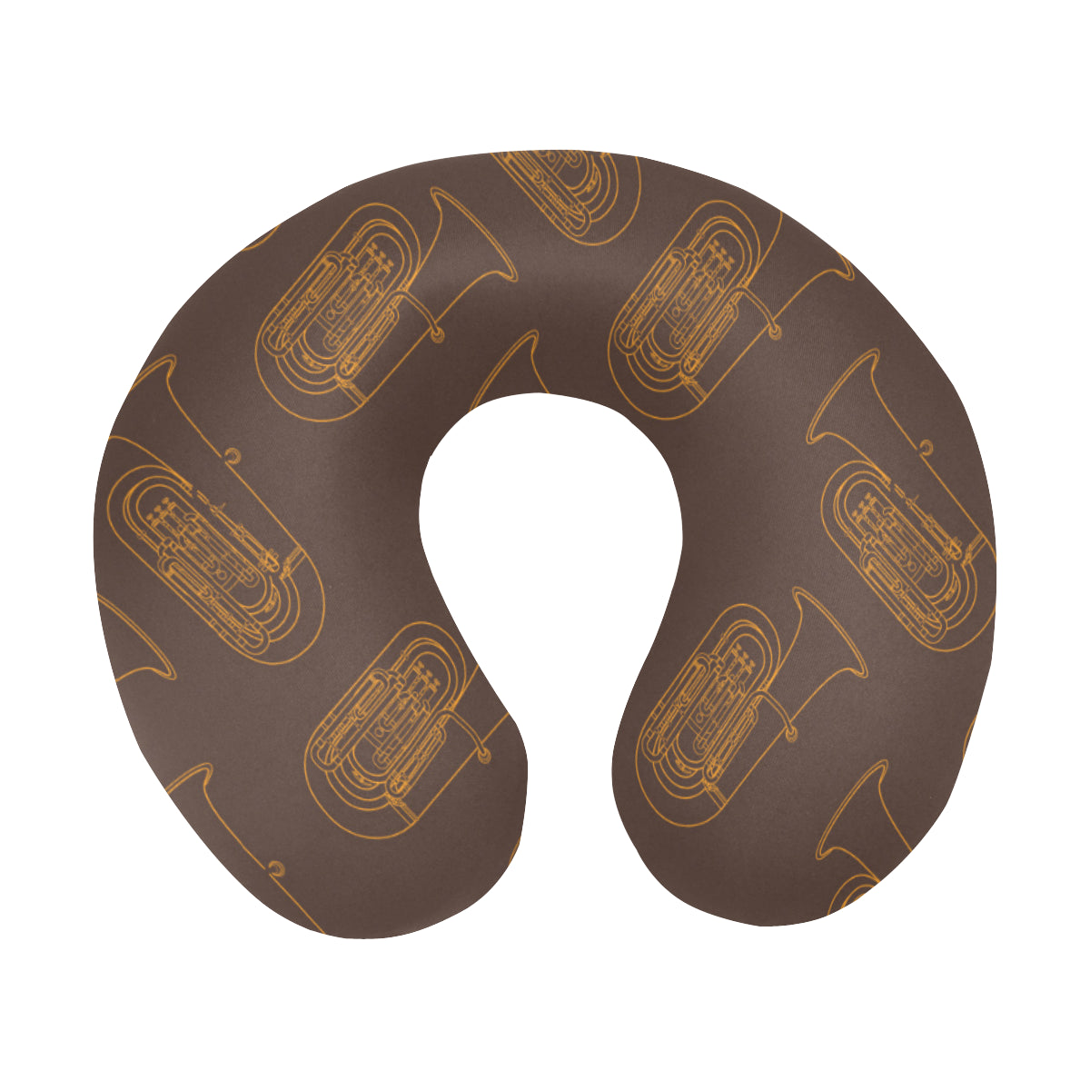 Tuba Pattern Print Design 02 U-Shaped Travel Neck Pillow