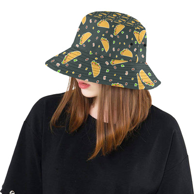 Taco Pattern Print Design TC02 Unisex Bucket Hat