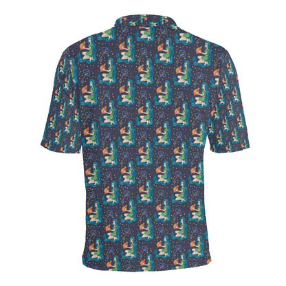 Aquarius Zodiac Pattern Print Design 03 Men Polo Shirt