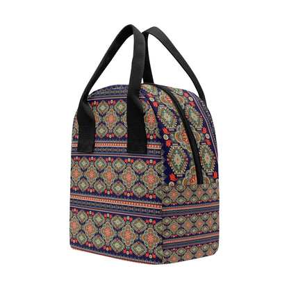 Ethnic Geometric Print Pattern Insulated Lunch Bag