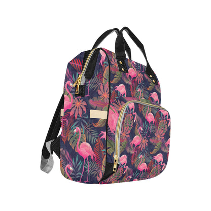 Flamingo Tropical Pattern Diaper Bag Backpack
