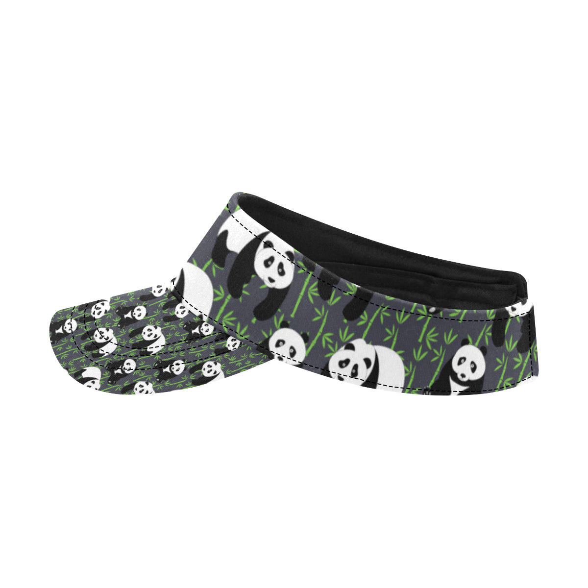 Panda Bear Bamboo Themed Print Unisex Sun Visor