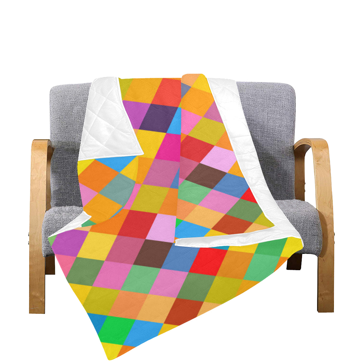 Harlequin Pattern Print Design 02 Premium Quilt