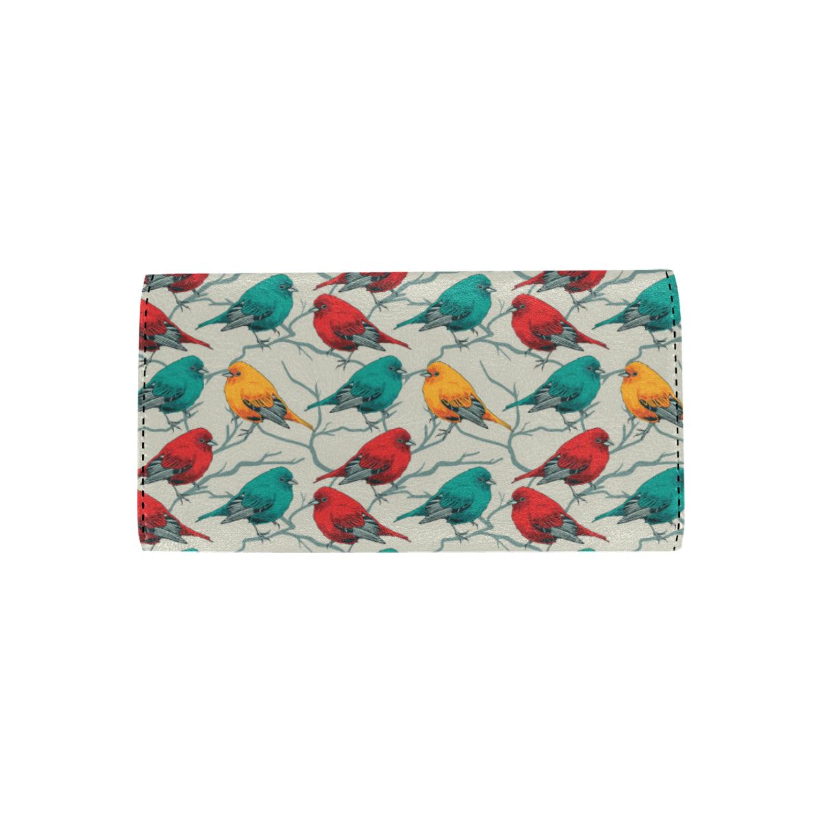 Birds Pattern Print Design 04 Women's Trifold Wallet