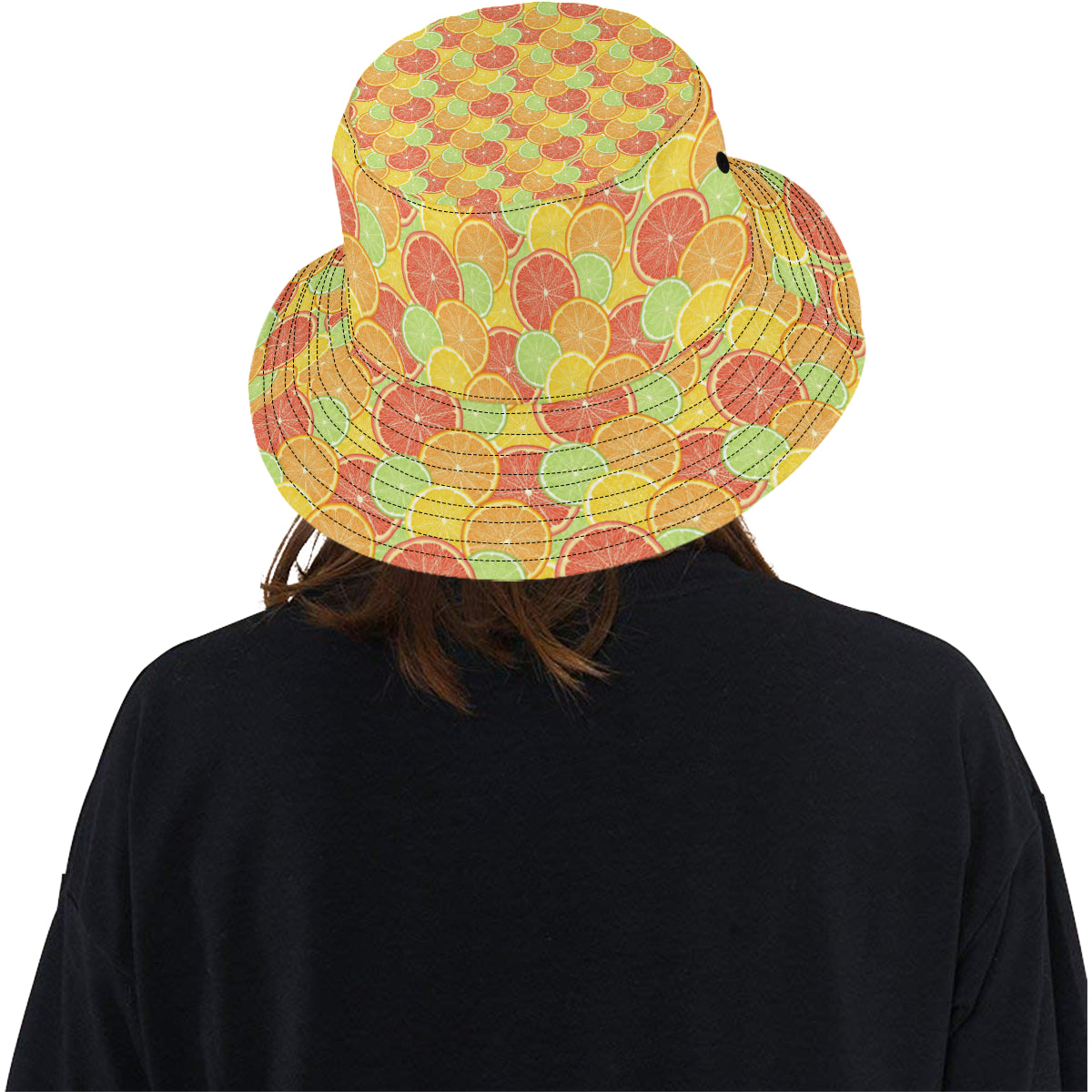 Grapefruit Pattern Print Design GF01 Unisex Bucket Hat