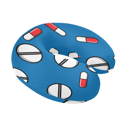 Pill Pattern Print Design A05 U-Shaped Travel Neck Pillow
