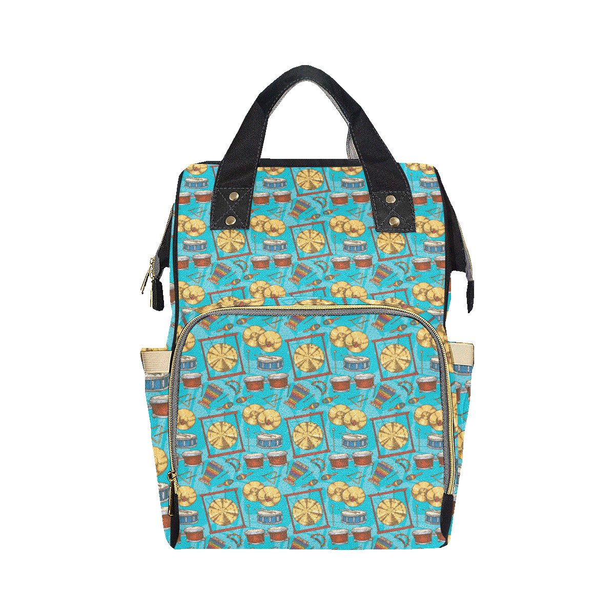 Percussion Pattern Print Design 03 Diaper Bag Backpack