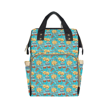 Percussion Pattern Print Design 03 Diaper Bag Backpack