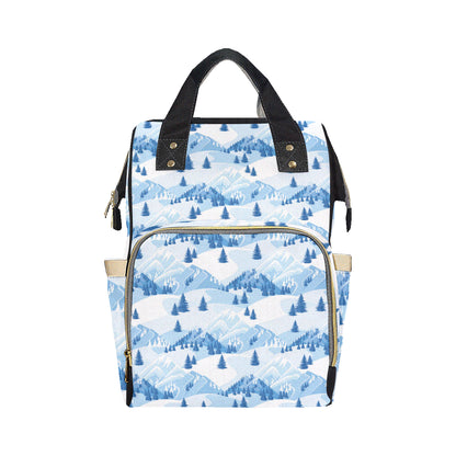 Mountain Pattern Print Design 03 Diaper Bag Backpack
