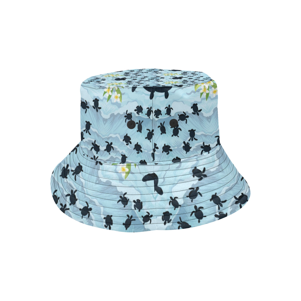 Sea Turtle Pattern Print Design T011 Unisex Bucket Hat