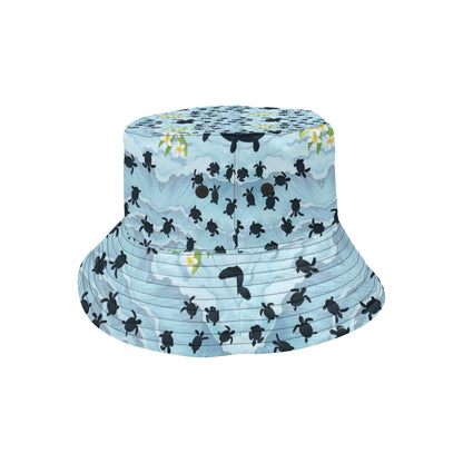 Sea Turtle Pattern Print Design T011 Unisex Bucket Hat