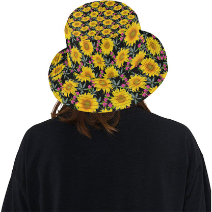 Sunflower Pattern Print Design SF014 Unisex Bucket Hat