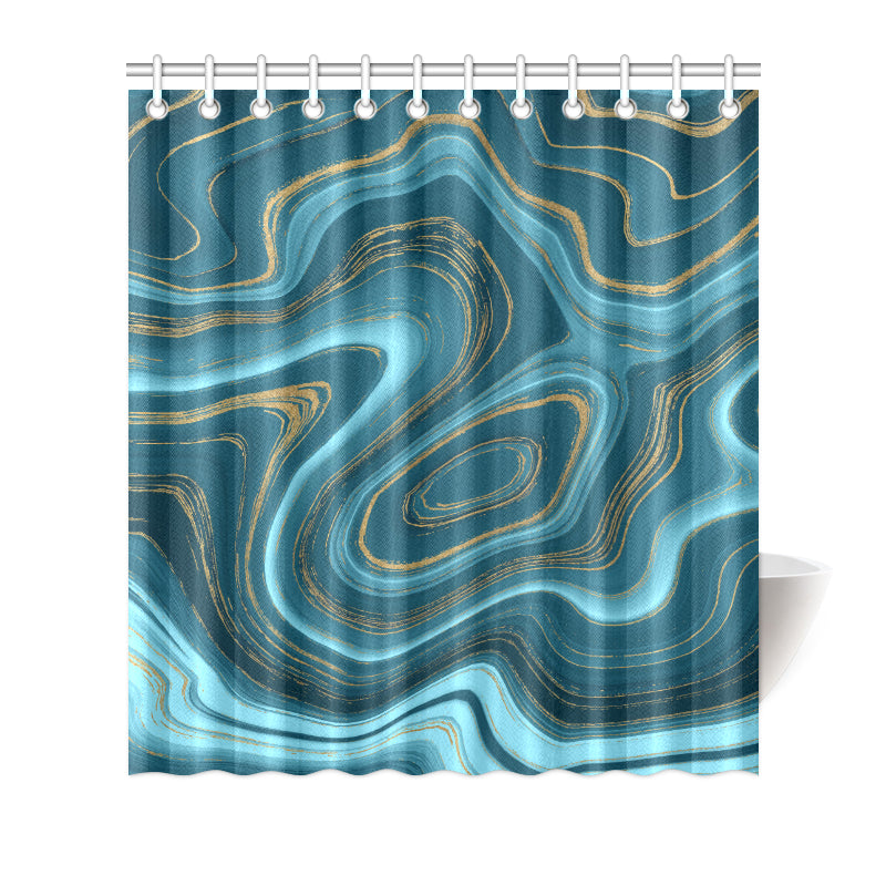 Liquid Pattern Print Design 04 Shower Curtain
