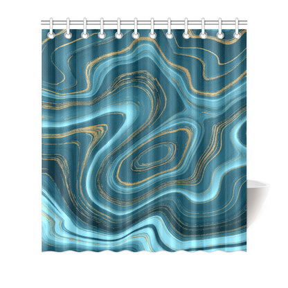 Liquid Pattern Print Design 04 Shower Curtain