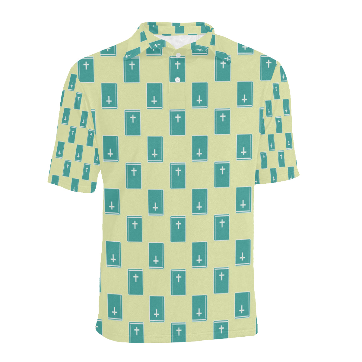 Bible Pattern Print Design 04 Men Polo Shirt