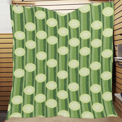 Cucumber Pattern Print Design CC03 Premium Quilt