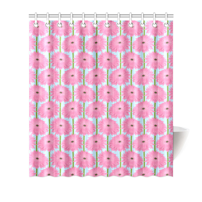 Gerberas Pattern Print Design GB01 Shower Curtain
