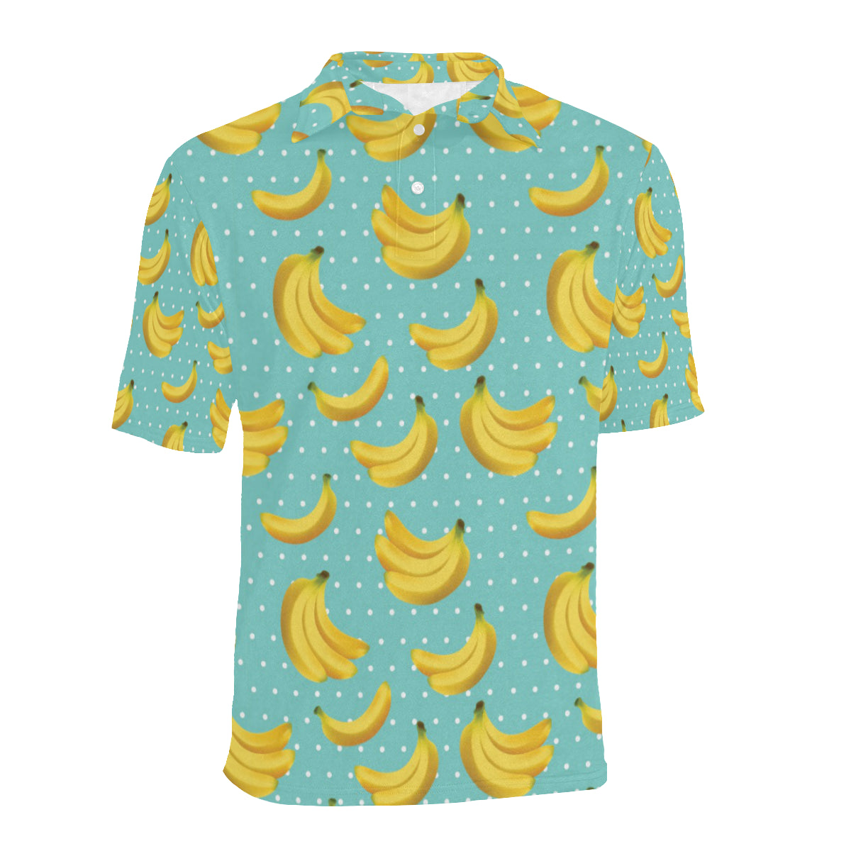 Banana Pattern Print Design BA02 Men Polo Shirt