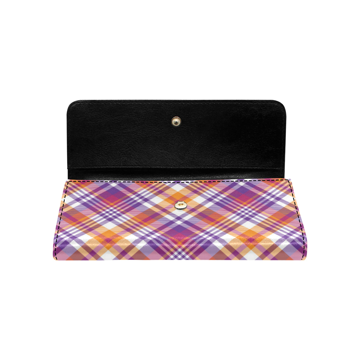 Madras Pattern Print Design 02 Women's Trifold Wallet