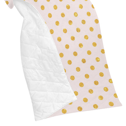 Polka Dot Gold Pink Pattern Print Design 01 Premium Quilt