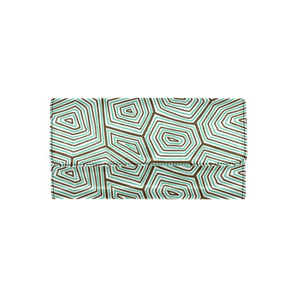 Sea Turtle Skin Print Women's Trifold Wallet
