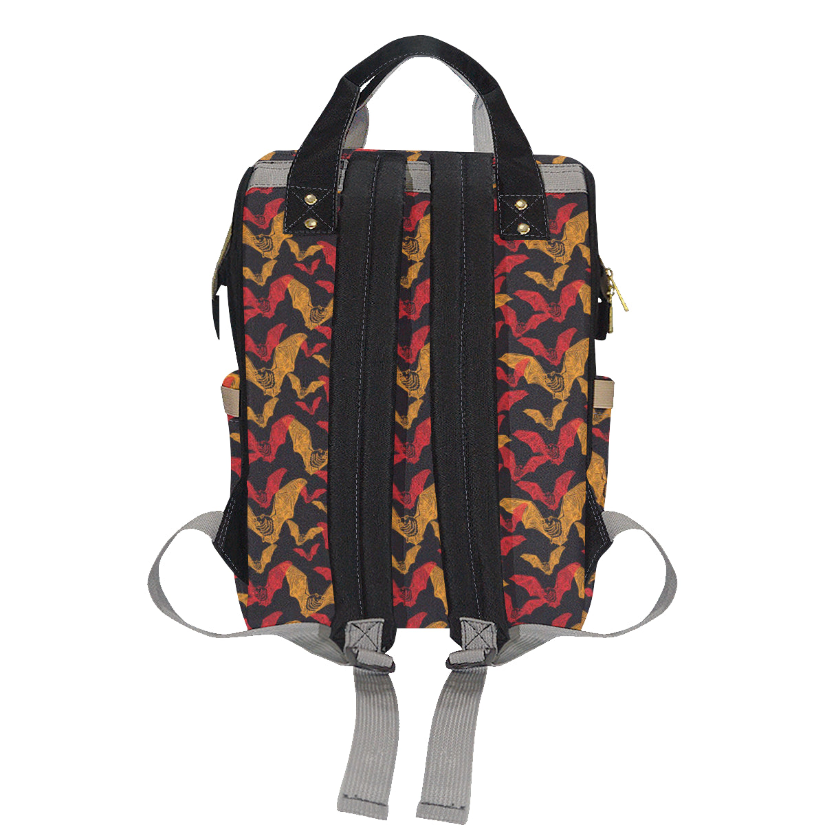 Bat Pattern Print Design 01 Diaper Bag Backpack