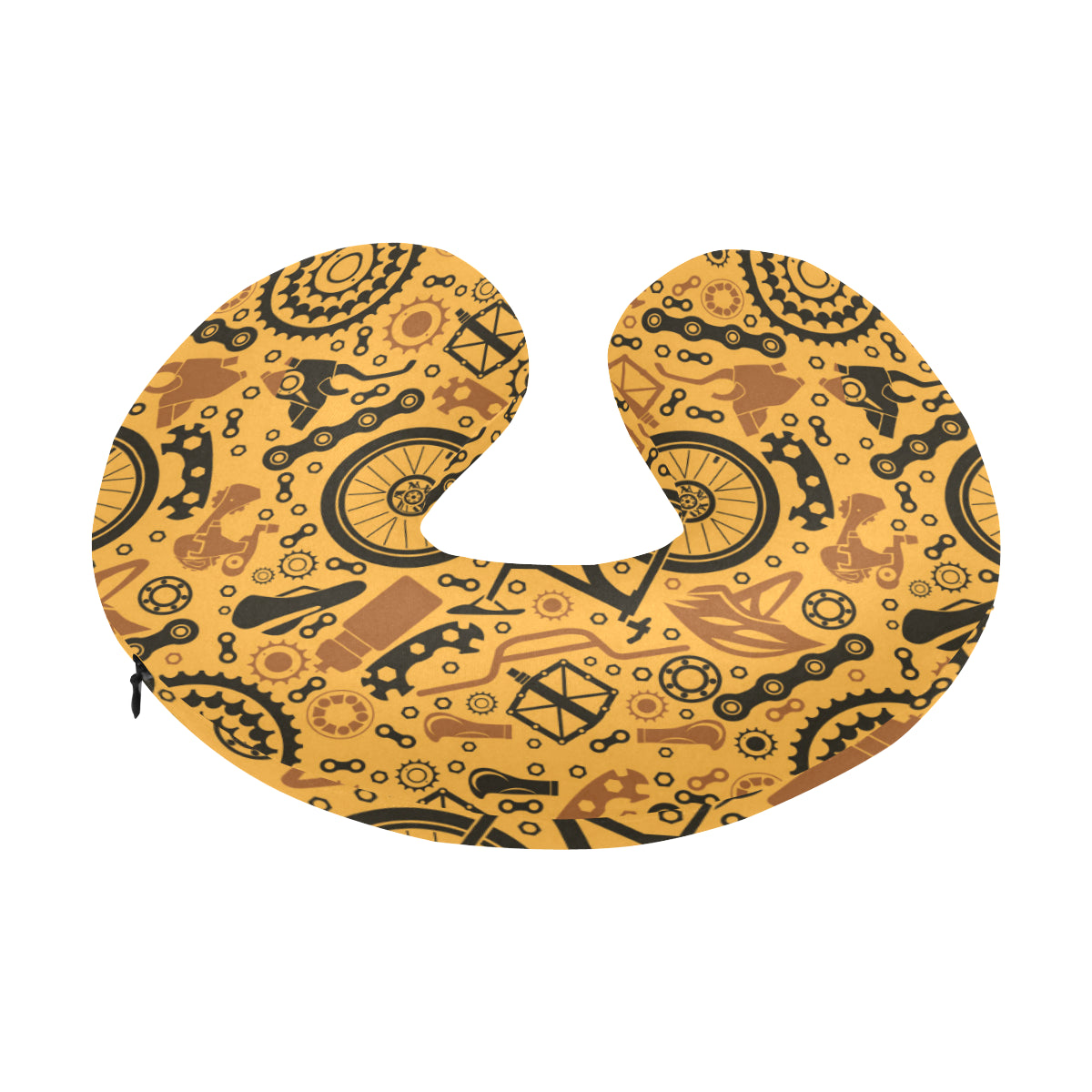 Mountain bike Pattern Print Design 03 U-Shaped Travel Neck Pillow