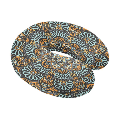 Mandala Pattern Print Design 05 U-Shaped Travel Neck Pillow