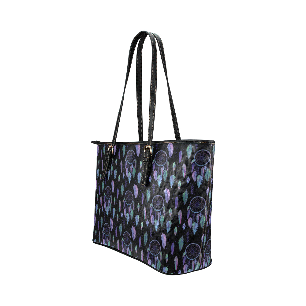 Dream Catcher Tribal Design Leather Tote Bag