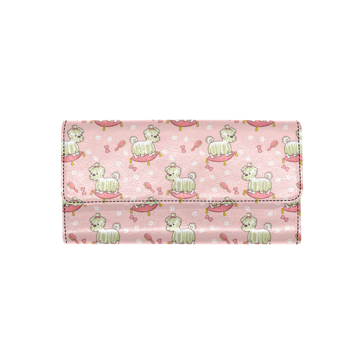 Bichons Frise Pattern Print Design 01 Women's Trifold Wallet