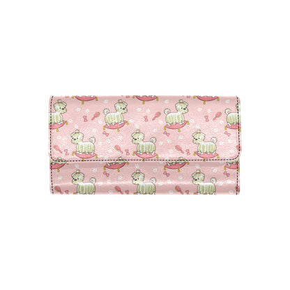 Bichons Frise Pattern Print Design 01 Women's Trifold Wallet