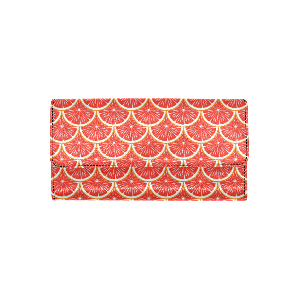 Grapefruit Pattern Print Design GF07 Women's Trifold Wallet