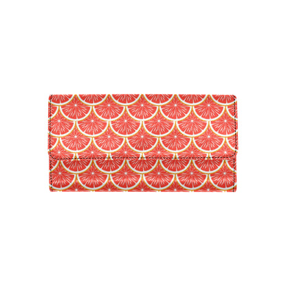Grapefruit Pattern Print Design GF07 Women's Trifold Wallet