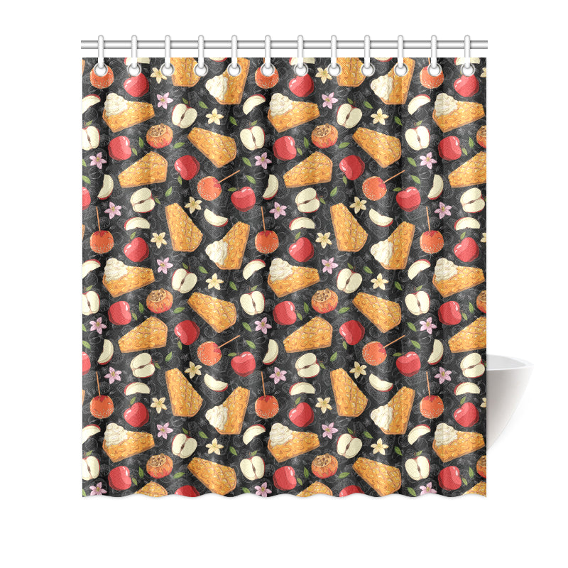 Apple Pie Pattern Print Design 01 Shower Curtain