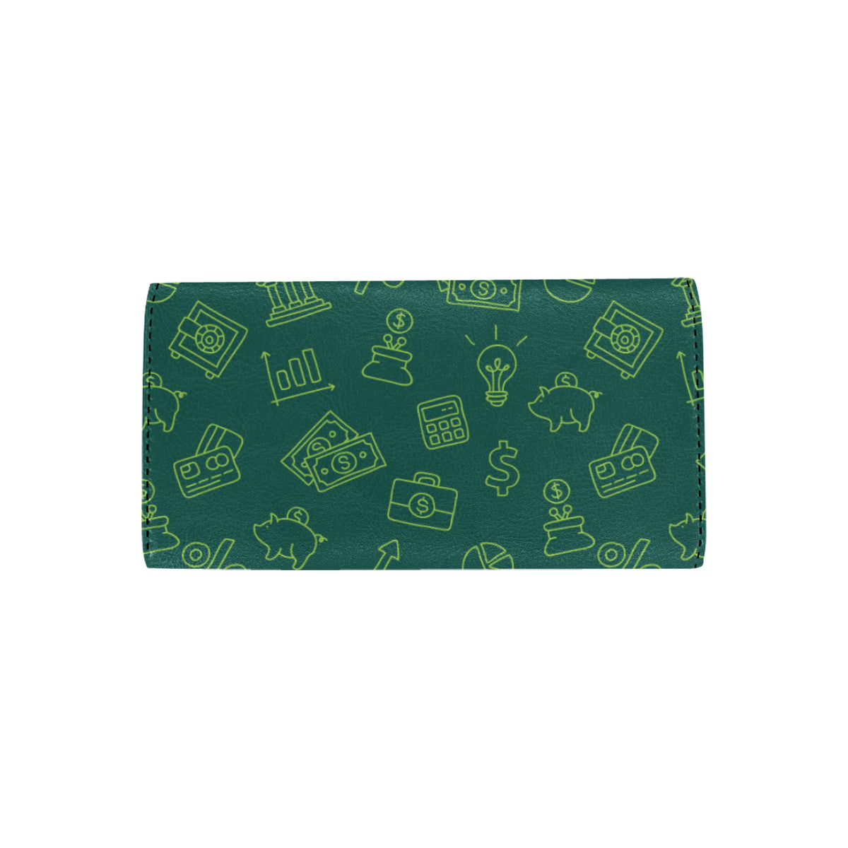 Accounting Financial Pattern Print Design 02 Women's Trifold Wallet