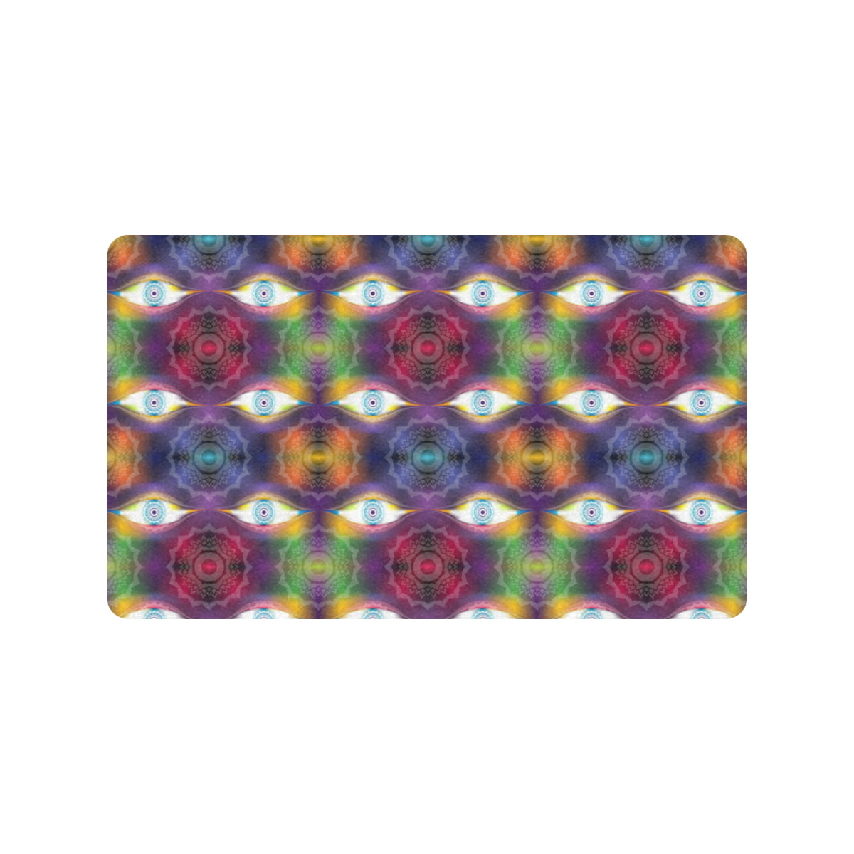 Chakra Eye Print Pattern Rubber Doormat