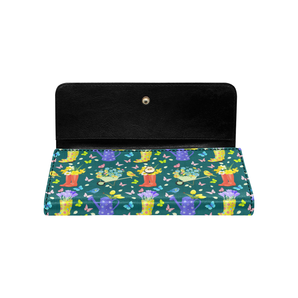 Gardening Pattern Print Design G08 Women's Trifold Wallet
