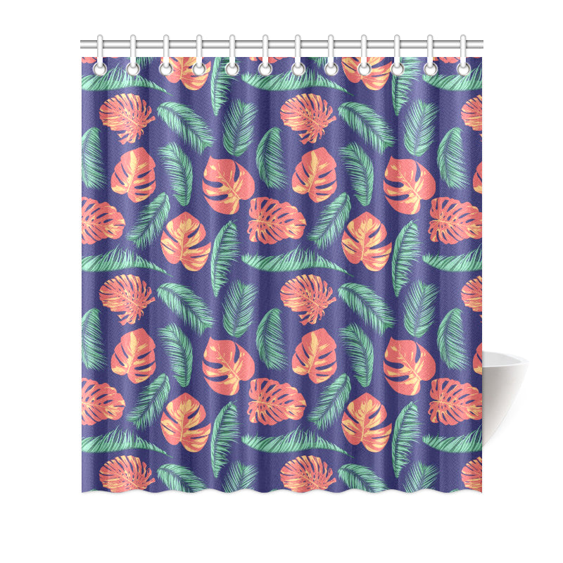 Palm Leaves Pattern Print Design PL011 Shower Curtain