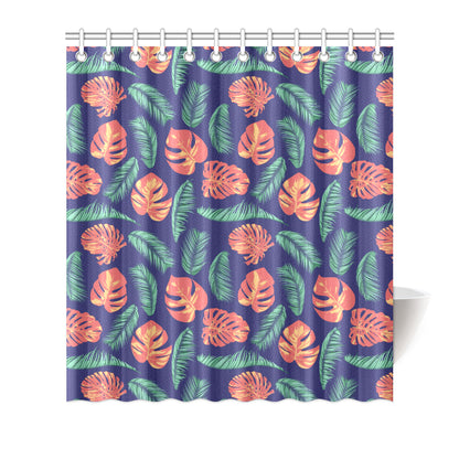 Palm Leaves Pattern Print Design PL011 Shower Curtain