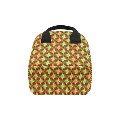 African Classic Print Pattern Insulated Lunch Bag