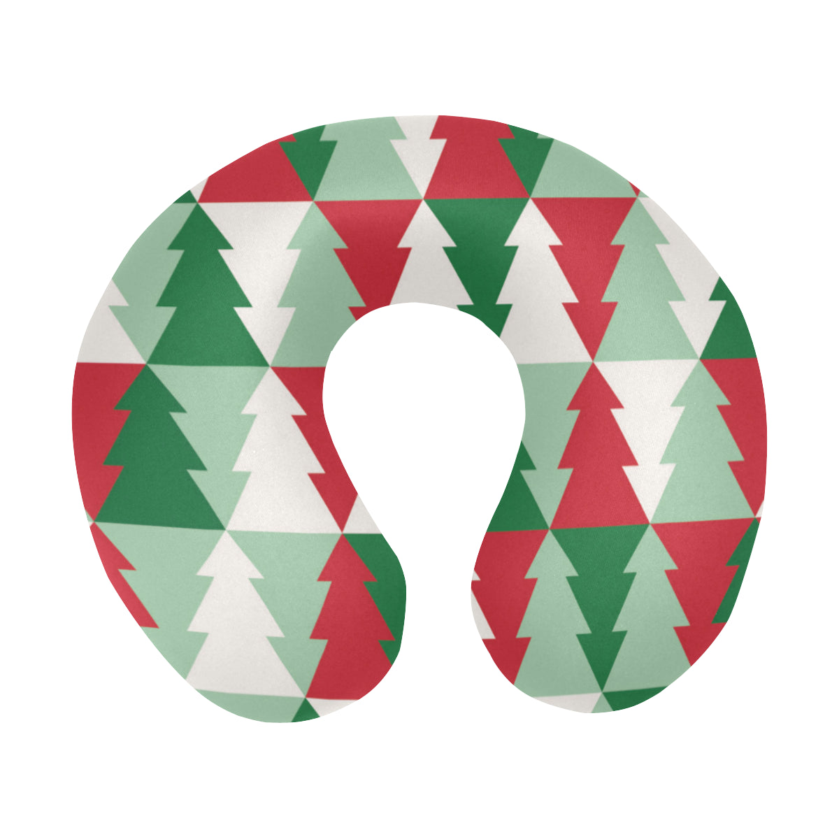 Christmas Tree Pattern Print Design 01 U-Shaped Travel Neck Pillow