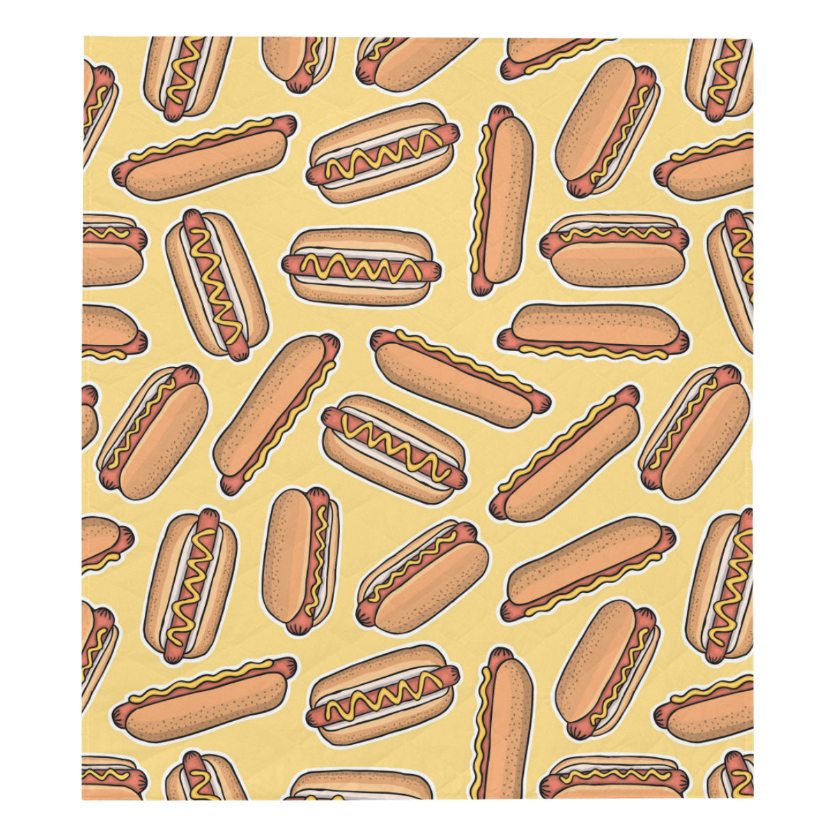Hot Dog Pattern Print Design 01 Premium Quilt