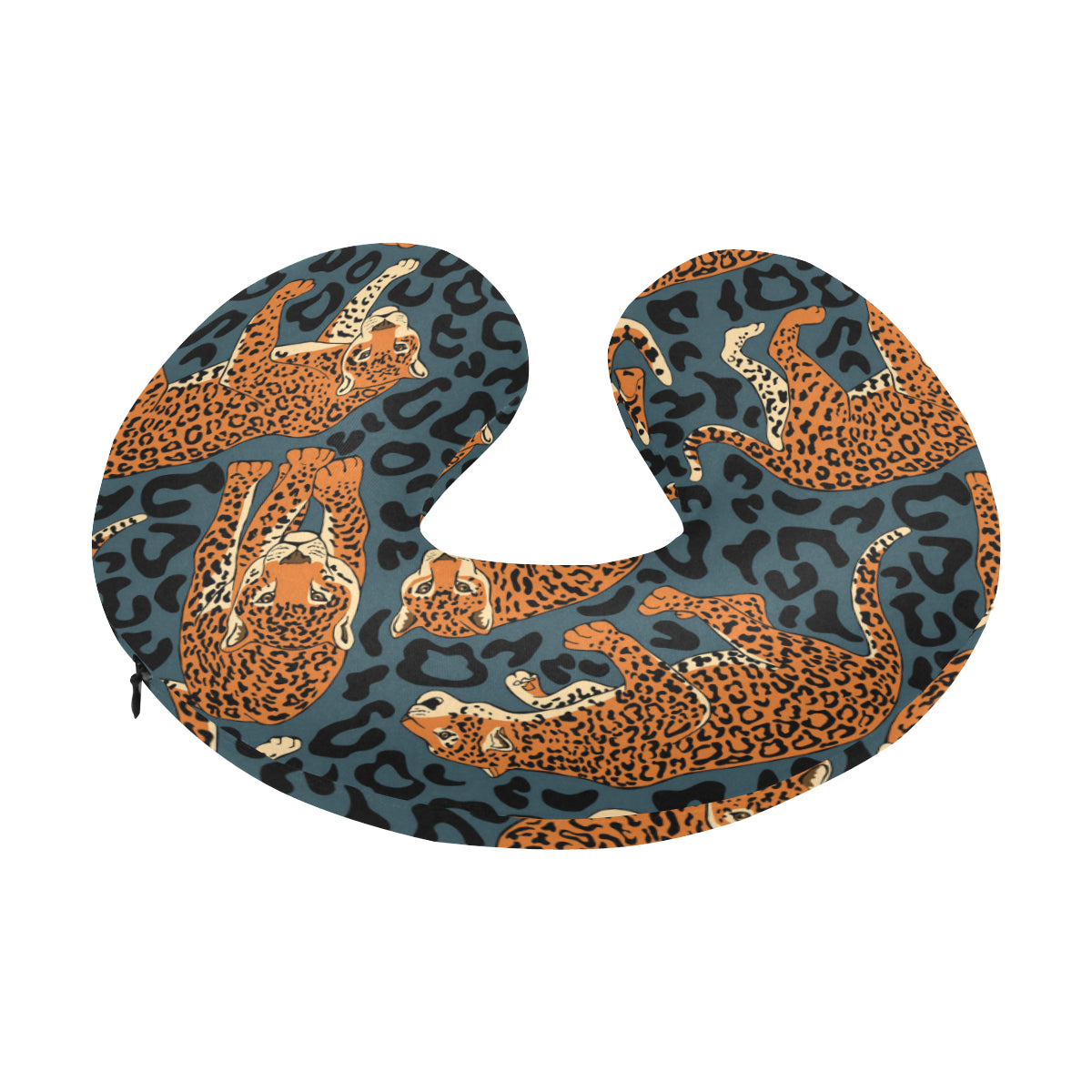 Jaguar Pattern Print Design 04 U-Shaped Travel Neck Pillow