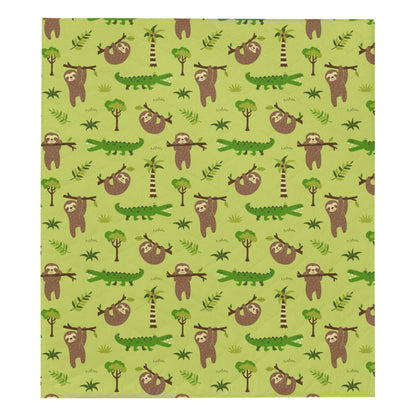 Alligator Pattern Print Design 04 Premium Quilt