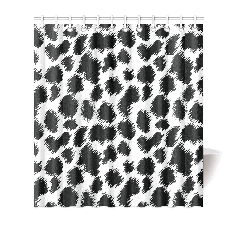 Cheetah Black Print Pattern Shower Curtain